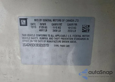 2014 Buick Regal Premium from USA, damaged, VIN 2G4GN5EX3E9233513